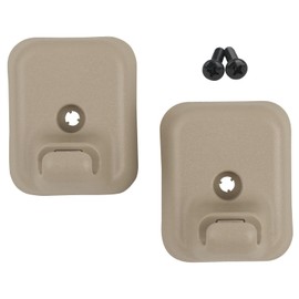 Sun Visor Clip Retainer Holder (Camel Tan) w/Screws for Sunvisor Panel Driver & Passenger Side AL3Z-1504132-AB Compatible with Ford F150 2009-2014 Visor Mount Accessories