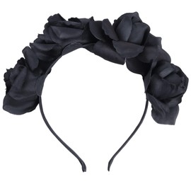 Needzo Rose Flower Headband, Party, Festival, and Cosplay Hair Garland Accessory, One Size Fits Most, (Pack of 3)