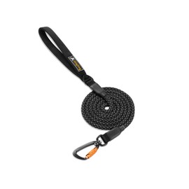 OllyDog Mountain Leash, Heavy Duty Rope Dog Leash with Carabiner, 75 inches, Soft Padded Handle, Ideal Everyday Use for Active Dogs (Raven)