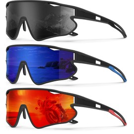 KALIYADI Polarized-Sunglasses Men Polarized Cycling-Sunglasses: Sports Sun Glasses for Running Cycling UV400 Protection