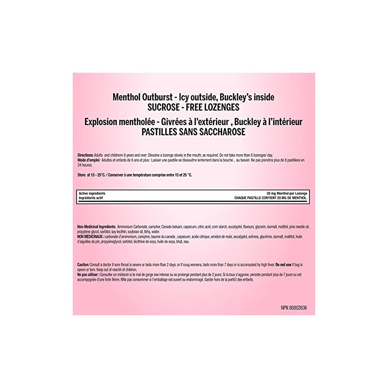 Buckley's Buckley's Lozenges for Cough and Congestion Relief, 18 Count,