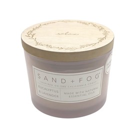 Sand + Fog Scented Candle - Eucalyptus Lavender – Additional Scents and Sizes – 100% Cotton Lead-Free Wick - Luxury Air Freshening Jar Candles - Perfect Home Decor – 12oz