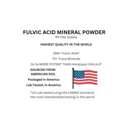 American Grit Fulvic Acid Mineral Powder- HIGHEST QUALITY - Lab Tested, Proven Results