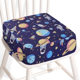 Booster Seat Chair, Child, Washable, Dismountable, Portable Booster Seat, Toddler Dining Room Chair, Raising Pad, Dining Room Booster Seats with 2 Safety Buckle Straps, Child Seat Cushion