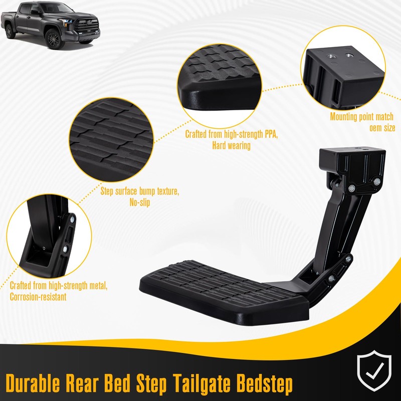 Rear Bed Step Tailgate Bedstep Fit for Toyota Tundra 2022