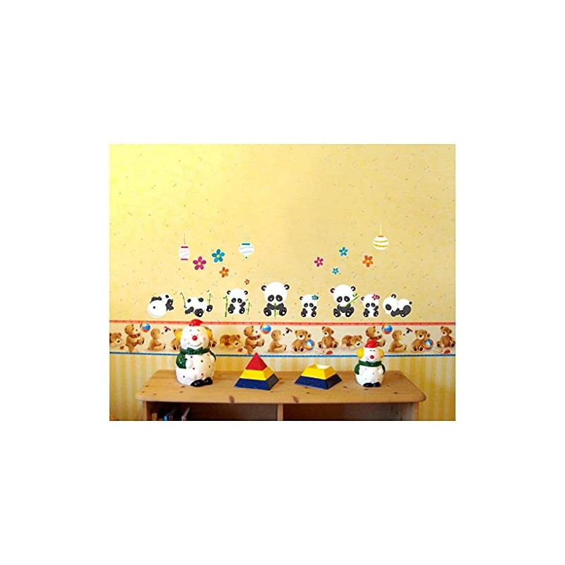 19 Piece Cute Pandas Panda Wall Tattoo Set for Child's