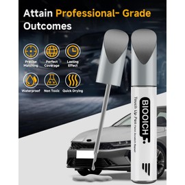 BIOOICH Touch Up Paint Pen Exact Color Match Car Chip and Scratch Repair (for Kia, Titanium Silver(IM))