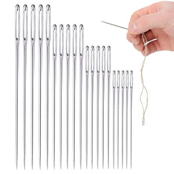 MYSY Big Eye Long Sewing Needle, 20pcs Large Eye Embroidery