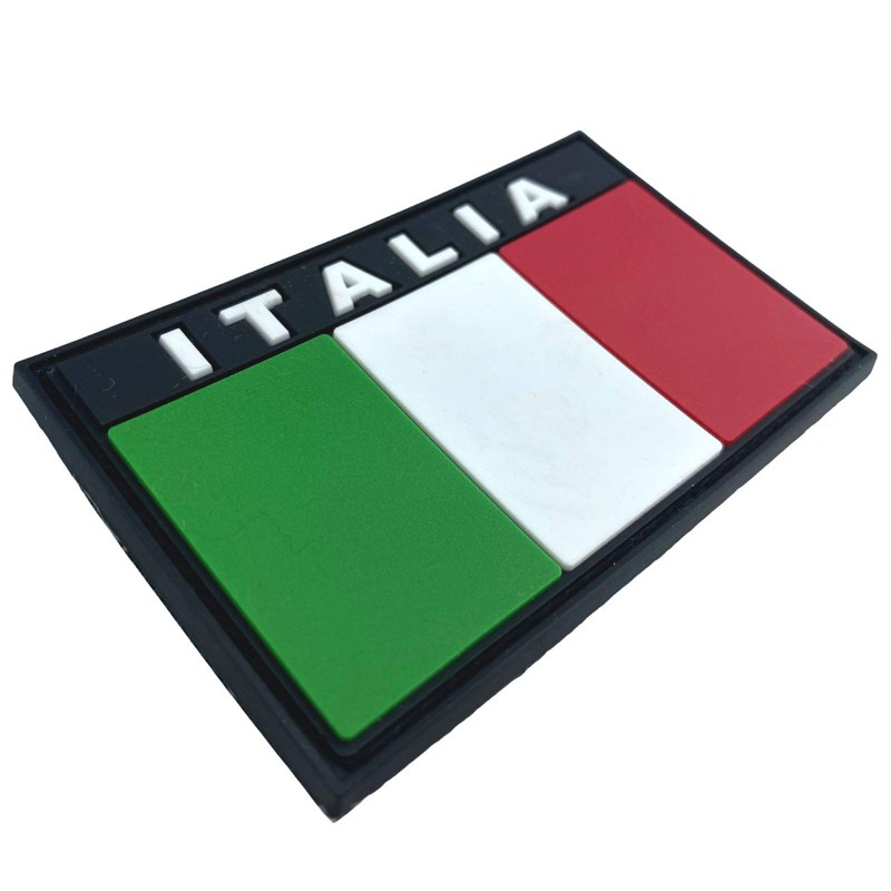 Italy Italian Flag Cosplay Airsoft PVC Velcro Emblem Badge Patch