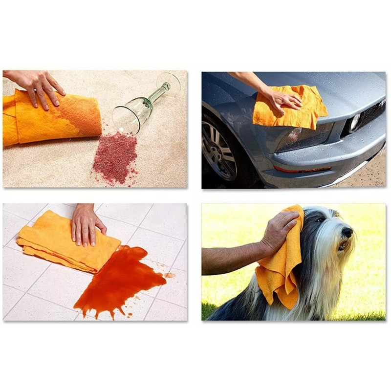 Shammy 3 X Shammy Towels Super Absorbent Chamois Cloths 20x