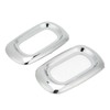 Pair Side LED Marker Light Covers Chrome Bezels Waterproof Heat