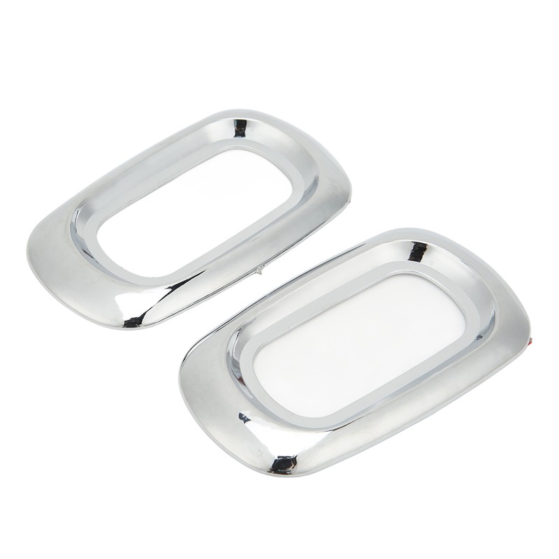 Pair Side LED Marker Light Covers Chrome Bezels Waterproof Heat