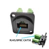SHANFEILU RJ45/8P8C D-Type Panel Mount Ethernet Extender Cat5E Terminal Solderless