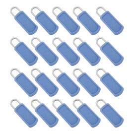 AIXXCUVQ 20pcs Rust-Resistant Detachable Zipper Puller Long-Lasting And Will Not Easily Fade Or Break. ABS Zipper Slider, Light Blue