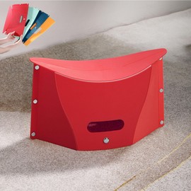 COLLMORE Foldable Portable Stool, Thickness of 0.5 in, Lightweight Collapsable Folding Chair for Hiking Picnic Camping Fishing (Red)