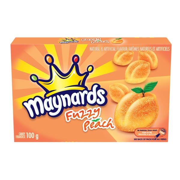 Maynards, Fuzzy Peach Candy, Gummy Candy, Candy Box, 100 g