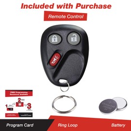 keylessoption Reemplazo 3 Botón Keyless Entry Remote Control Key Fob