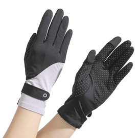 XGOPTS Women UV Protection Cycling Gloves, Summer Breathable Thin Lightweight Touchscreen Gloves, Anti-slip Full Finger Mitten Driving Gloves, Quick Dry Sports Running Driving Hiking Golf Gloves