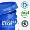 5-Gallon Blue Bucket Pail Container with Lid | Metal Handles