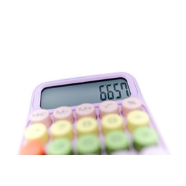 Electronic Calculator Pastel Colour 12 Digits LCD Display Large Resolution Large Couples for Convenience Ideal for School, Office, Home (Pink)