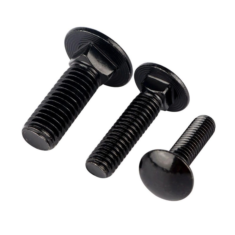 VAMUOEFL 5/16-18 x 3/4" Carriage Bolts Screws Black Finish, Round