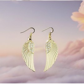 Angel Wings Earrings in a Gold Shade