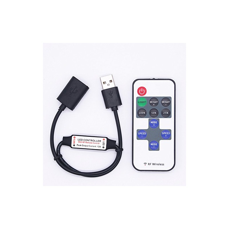 MASUNN DC5-24V 11 Keys Mini USB RF Wireless Dimmer Remote