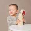 b.box Insulated Drink Bottle with Straw, Cold Retention, One-push Type,