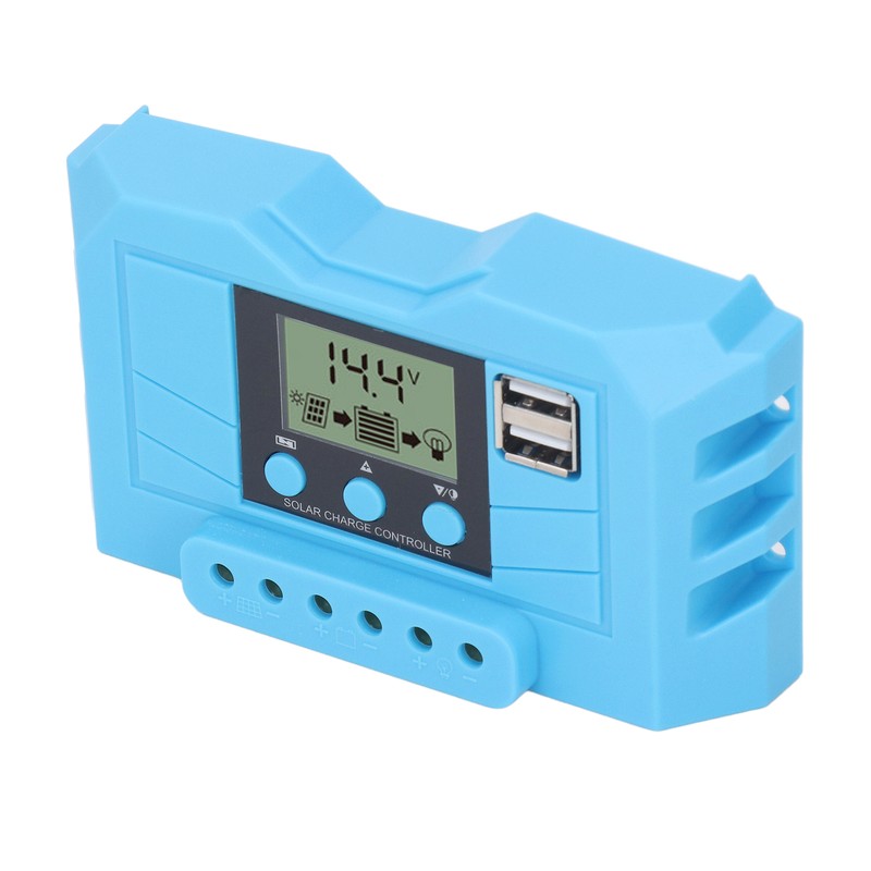 Solar Charge Controller LCD Display 12V 24V Dual USB Port