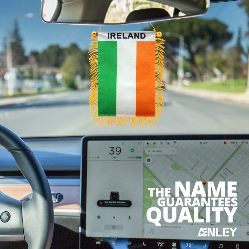 Anley 4 X 6 Inch Ireland Fringy Window Hanging Flag