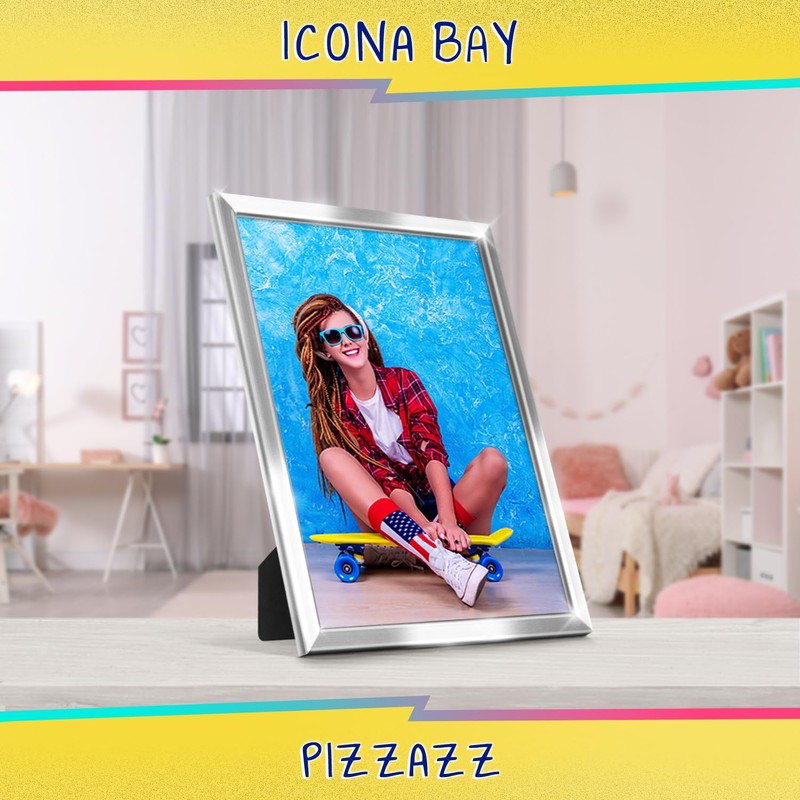 Icona Bay 8x10 Picture Frame, Silver Solid Wood Scandinavian Style
