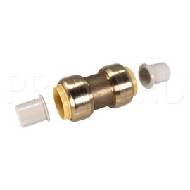 PROCURU 1/2-Inch PushFit Combo Kit - 1/2" PushFit Couplings (10 pcs) PLUS 1/2" Disconnect Clip (1 pc) | Plumbing Fitting for Copper, PEX, CPVC Pipe, Lead Free Certified (11-Pack)