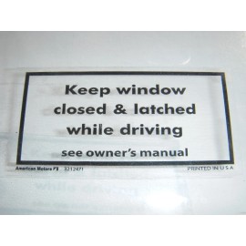AMC NOS emblem window Gremlin Hornet Sportabout Concord Eagle Kammback