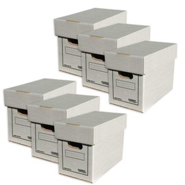 Comic Concept 6 x Comic Box (Short) with Lid Stackable Cardboard