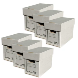 Comic Concept 6 x Comic Box (Short) with Lid Stackable Cardboard