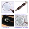 X-SHIYUN Handheld Magnifier，10X Magnifying Glass,Reading Magnifier 10X with Solid Wood