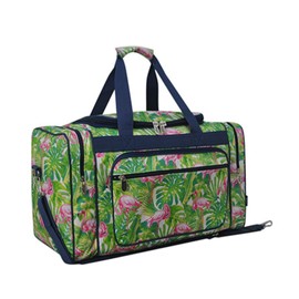 NGIL Canvas 20" inch Duffle Bag (Tropical Flamingo-Navy)