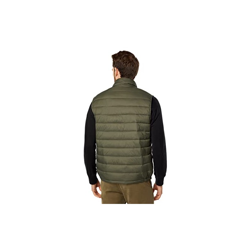 Cole Haan Men's Quilted Vest, Army Green, Medium