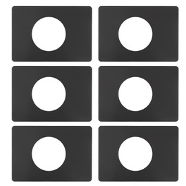 Semetall 6PCS Door Lock Reinforcement Plate,Door Lock Repair Plate, Door Lock Fixing Plate, Door Knob/Lever/Deadbolt Fixing Filler Cover Plate,Black