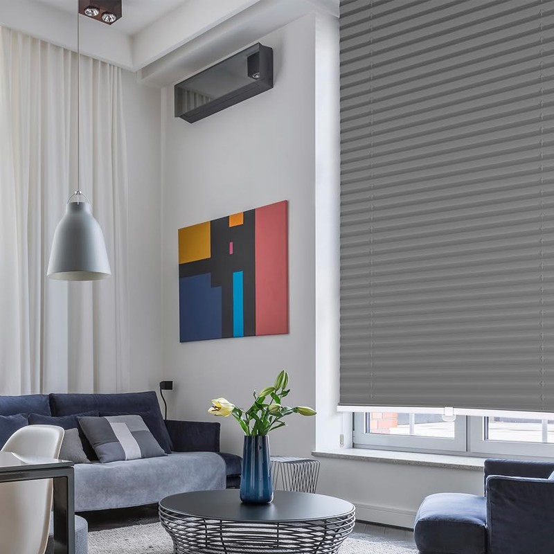 Sekey Pleated Blind, No Drilling Blackout, Window Pleated Blind Klemmfix