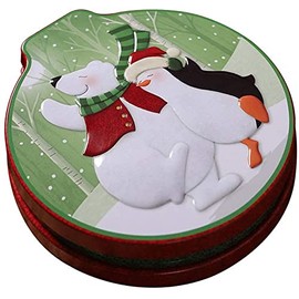 Christmas Cookie Box Empty Tinplate Candy Storage Containers Biscuits Tin Can for Xmas New Year Party Favors - Style 04