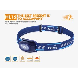 Fenix HL16 70 Lumen LED Headlamp for camping/hiking kids/children with EdisonBright AA Alkaline battery (Purple)