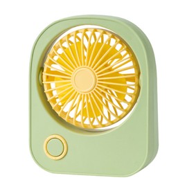 Small Desktop Fan Portable 115 Degreees Wind Direction Adjustment Cute Mini Fans for Students Green
