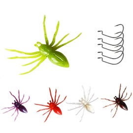Topwater Spider Fishing Lure Bait - Soft Spider Lures for Bass Trout Pike,TPE Flexible Body for Lifelike Action, Perfect for Freshwater Saltwater Fishing
