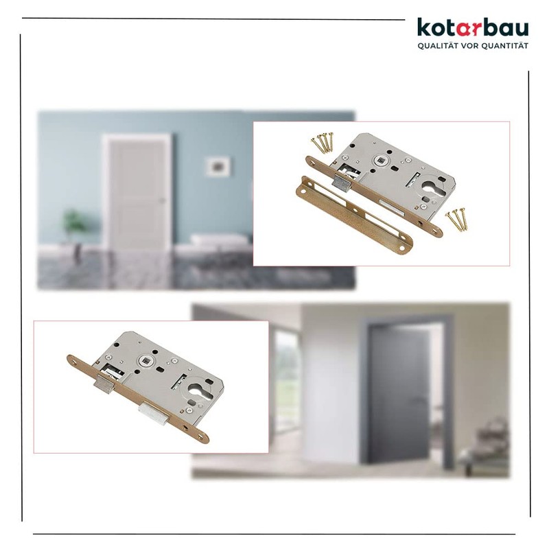 KOTARBAU® Interior Door Mortice Lock 72/50 mm for Profile Cylinder