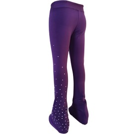 JoyCan Skating Pants, Breathable Training Wear for Figure Skating and Ice Dance Purple