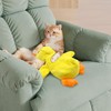 Zatix​bu Cute Duck Catnip Toys for Cats, Yellow Plush Cat