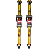 Cat 2 Piece Ratchet Tie Down Set with Soft Hooks
