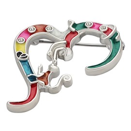 BONSNY Alloy Cute Monkey Brooch Enamel Pins Jewellery for Women Girls Scarf Clothing Accessories Gift (Multi)