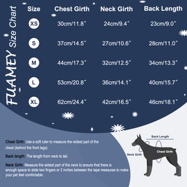 FUAMEY Dog Christamas Sweater, Warm Dog Sweater Classic Snowflake New Year Turtleneck Sweaters Knitwear Cold Weather Dogs Pullover for Small Medium Dogs Puppies & Cats Bulldogs Corgi with Leash Hole